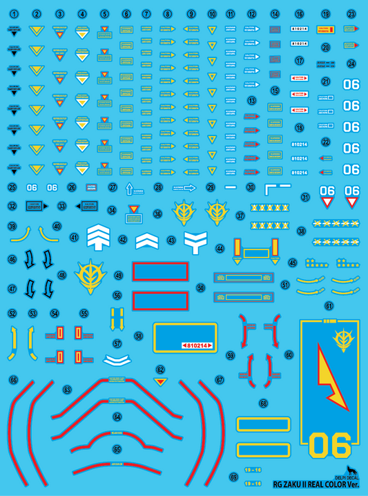 RG ZAKU REAL COLOR WATER DECAL