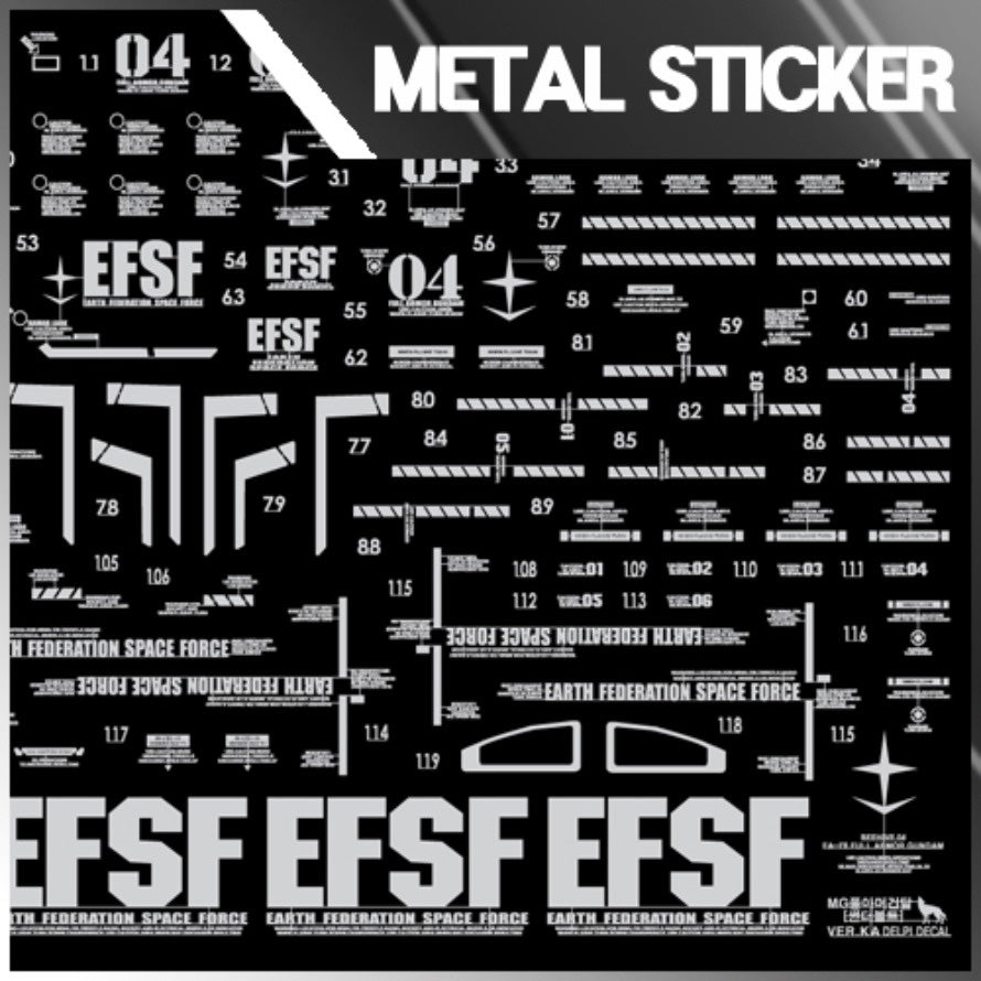 MG FA-78 FULLARMOR THUNDERBOLT VER.KA METAL STICKER