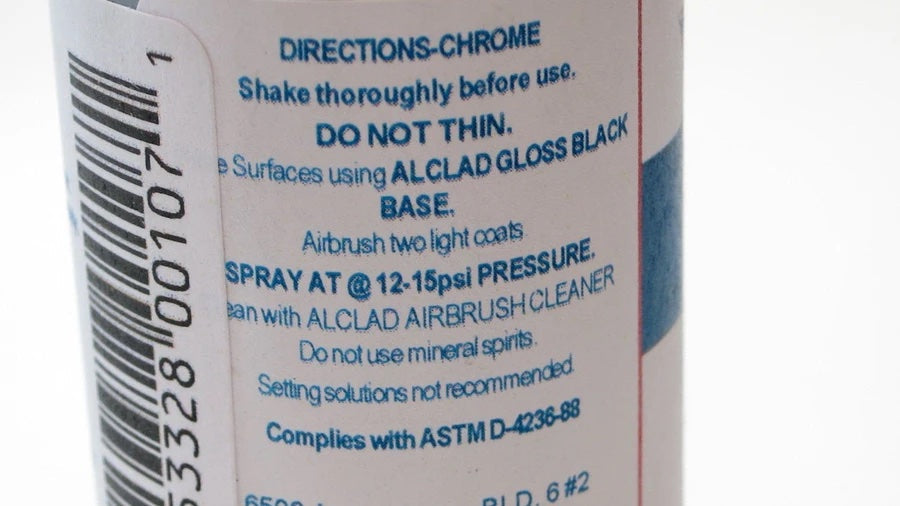 Alclad II 1oz. Bottle Chrome Lacquer for Plastic