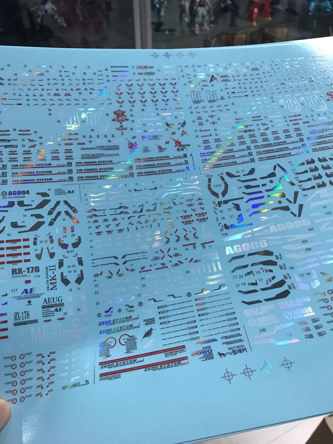 MG Wing Gundam Zero Custom(HOLOGRAM) WATER DECAL