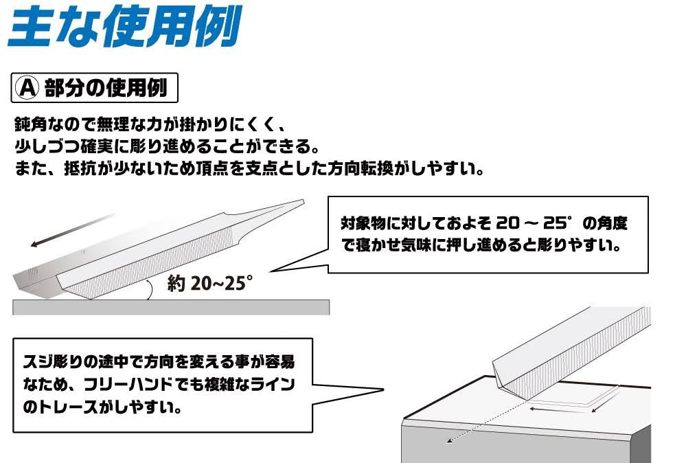 GodHand Scribing File Set Extra Small Size GH-SBYS-GR
(For Right Hand)