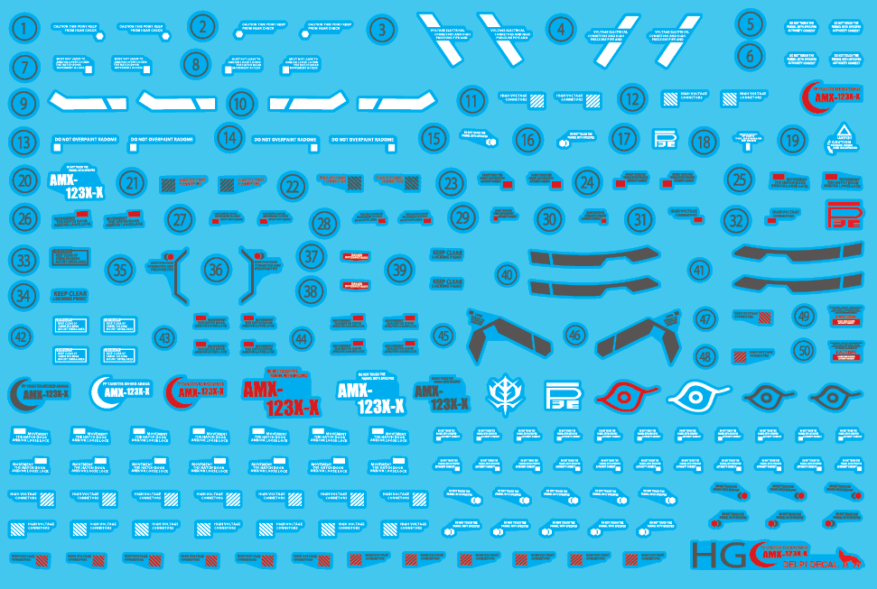 HG Moon Gundam Water Decal