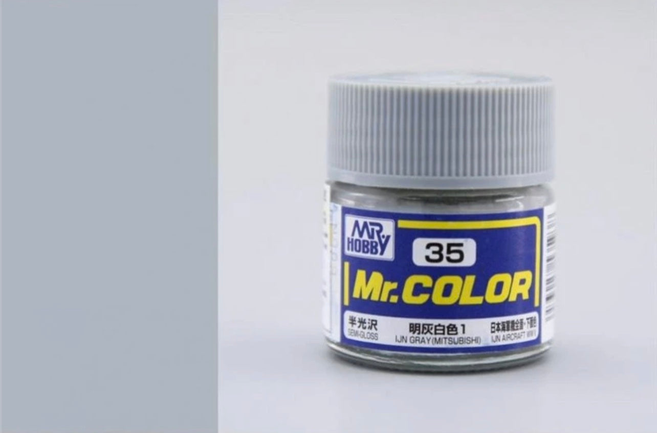 C35 Semi-Gloss IJN Gray - Mitsubishi 10ml, GSI Mr. Color