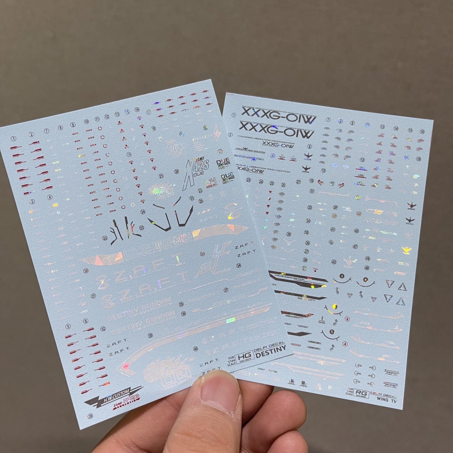 RG WING TV ver WATER DECAL