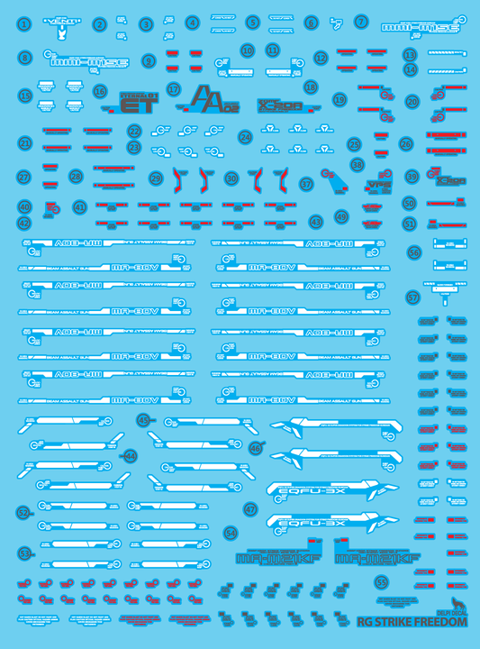RG STRIKE FREEDOM WATER DECAL