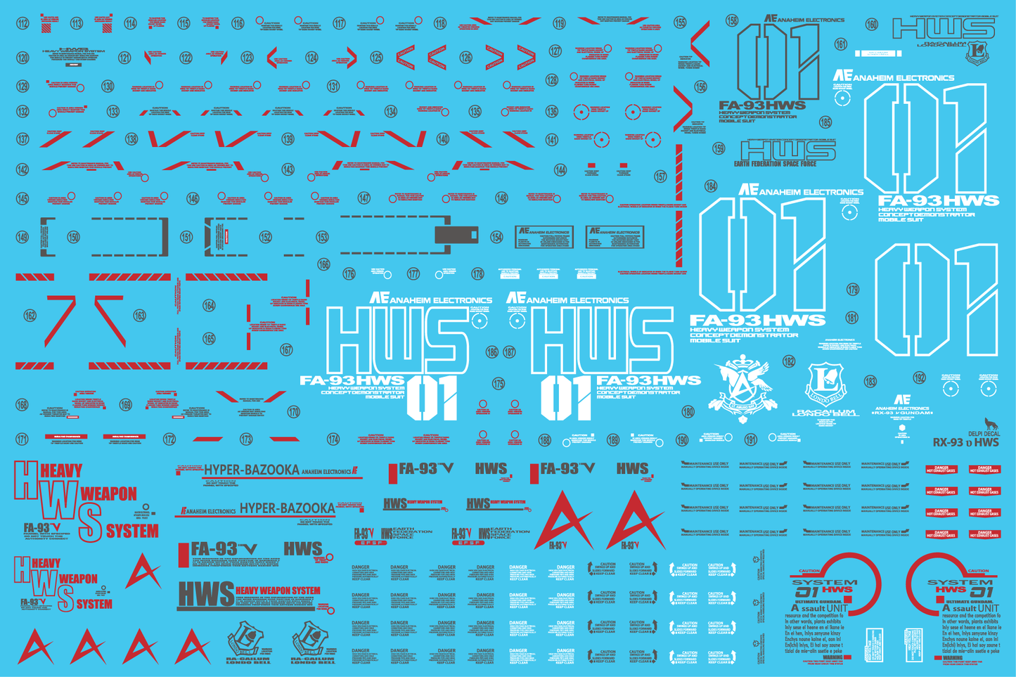 MG RX-93 NU HWS HOLO WATER DECAL