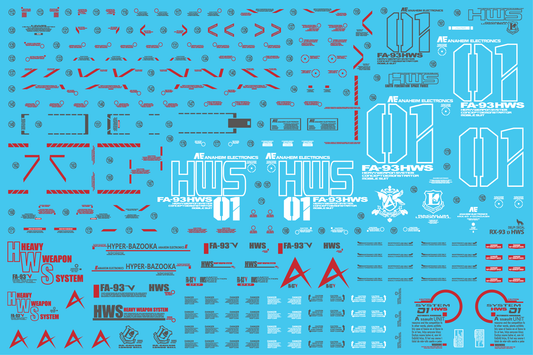 MG RX-93 NU HWS HOLO WATER DECAL