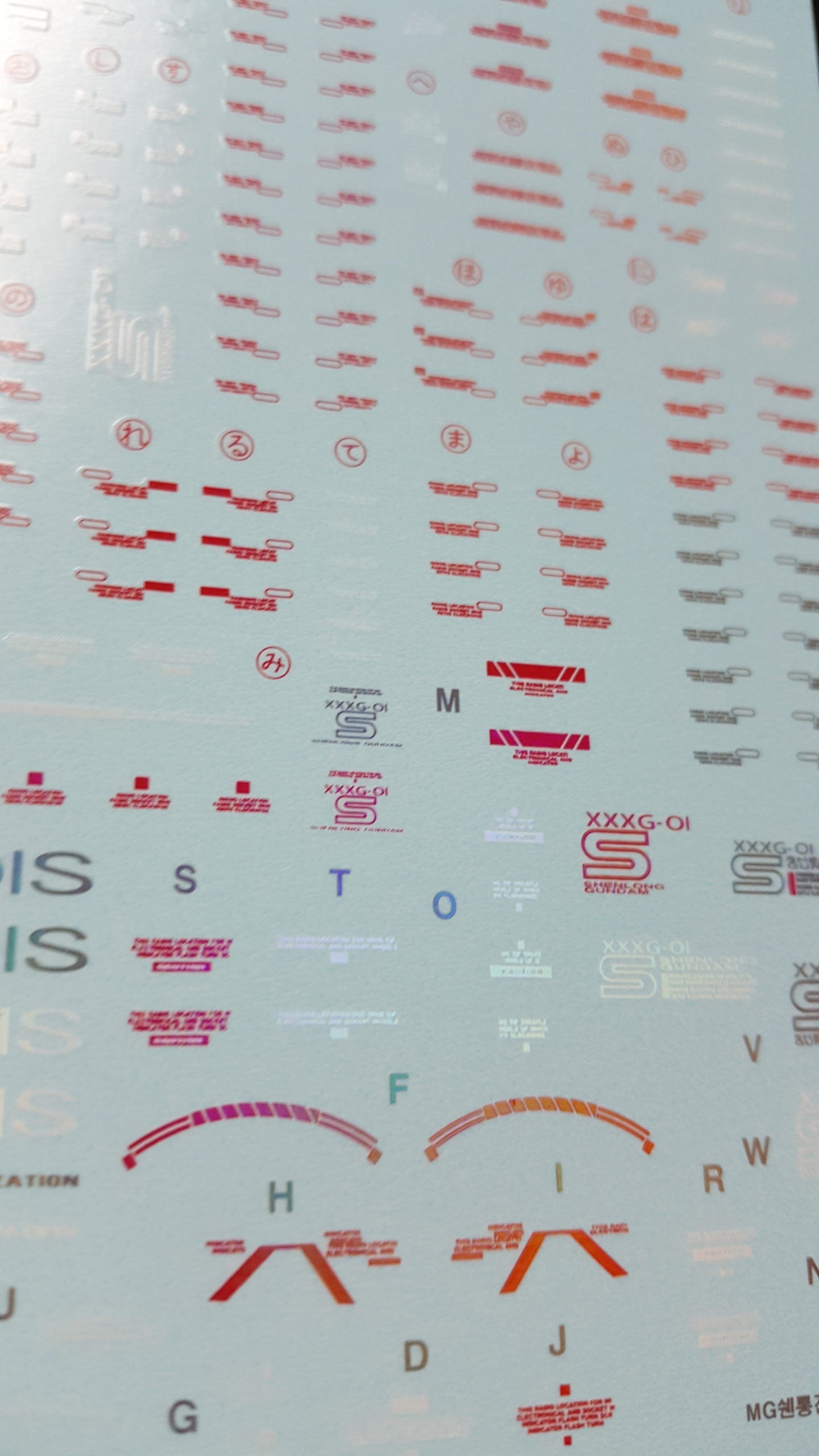 MG Shenlong HOLO WATER DECAL