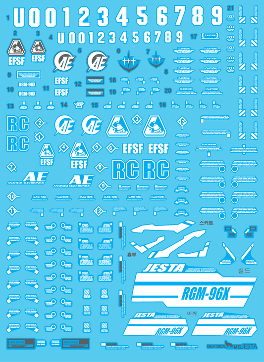 MG JESTA WATER DECAL(HOLO)