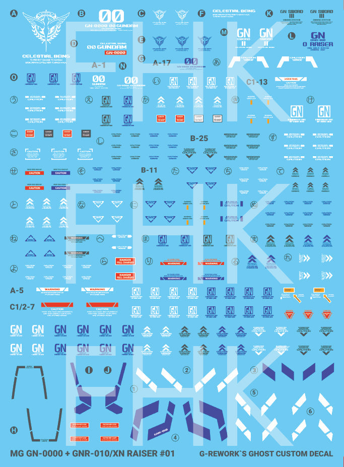 G-REWORK - [MG] OO GUNDAM [ XN RAISER ] Water Decal