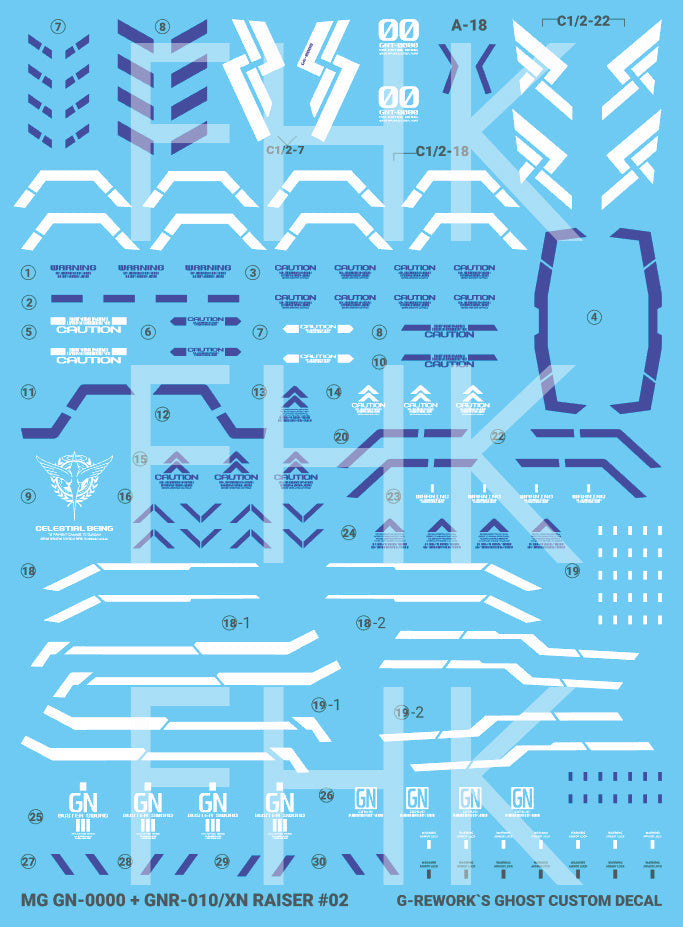 G-REWORK - [MG] OO GUNDAM [ XN RAISER ] Water Decal