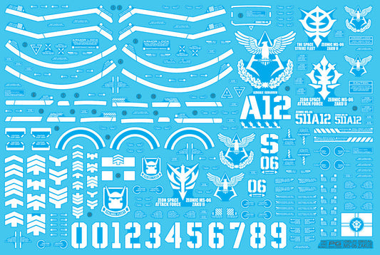 PG ZAKU II WATER DECAL