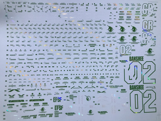 PG BANSHEE [Final Battle Ver.] HOLOGRAM GREEN WATER DECAL