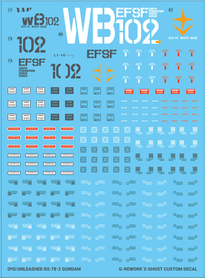 G-REWORK - [PG] UNLEASHED RX-78-2 GUNDAM Water Decal
