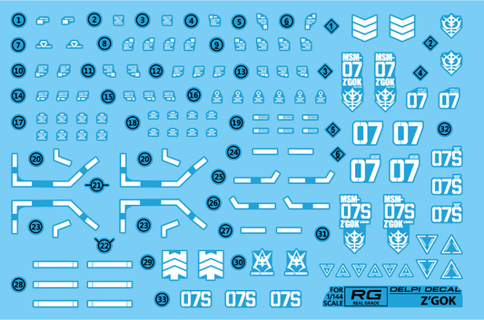 RG Z' GOK WATER DECAL