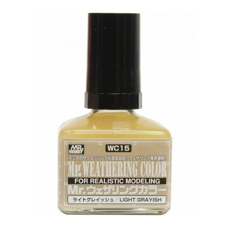 WC15 Light Grayish Weathering Color GSI Creos MR. Hobby 40ml Paint
